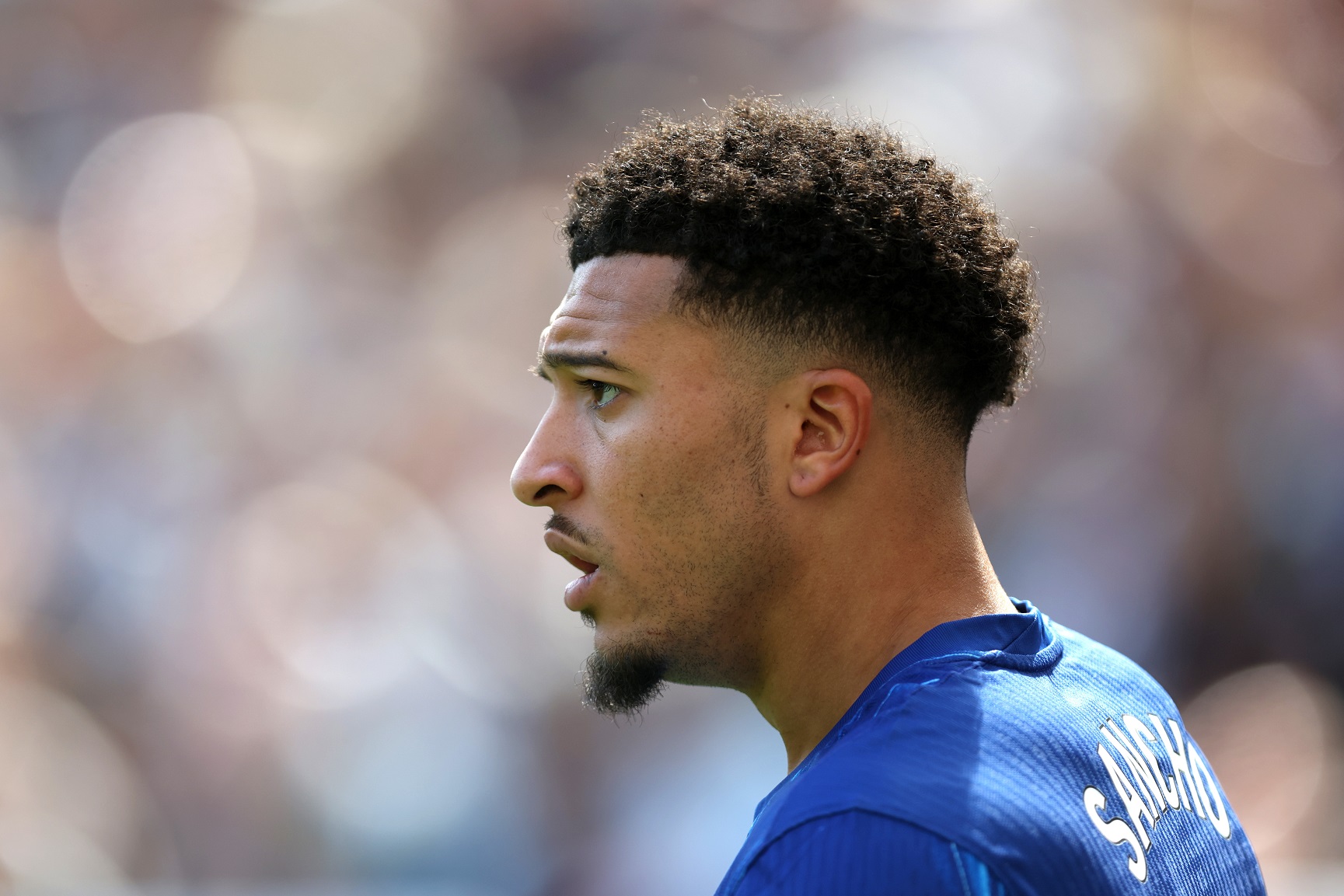 Jadon Sancho in action for Chelsea 