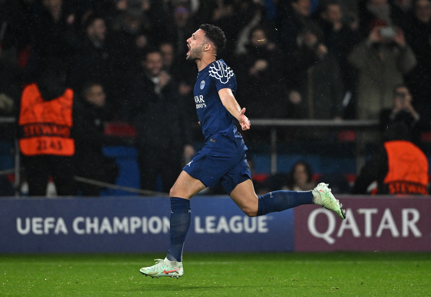 Goncalo Ramos celebrating for PSG