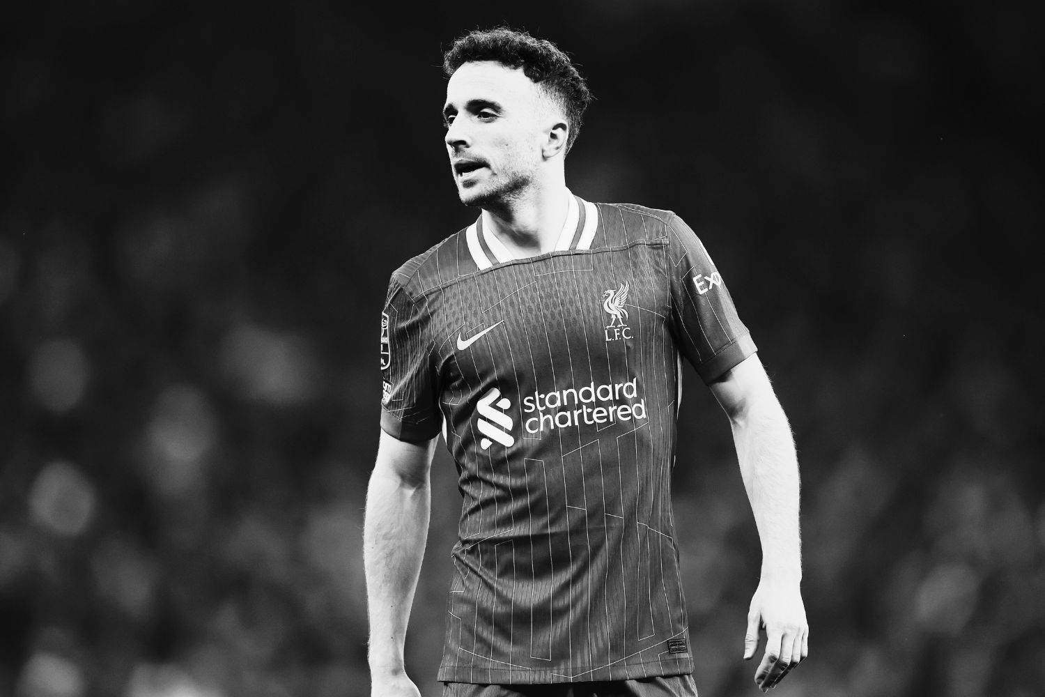 Diogo Jota, on the move for Liverpool against Tottenham