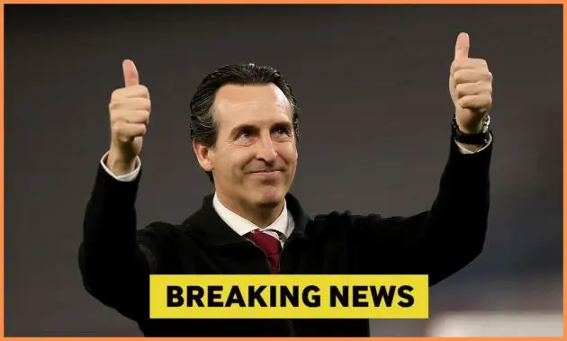 Aston Villa manager Unai Emery