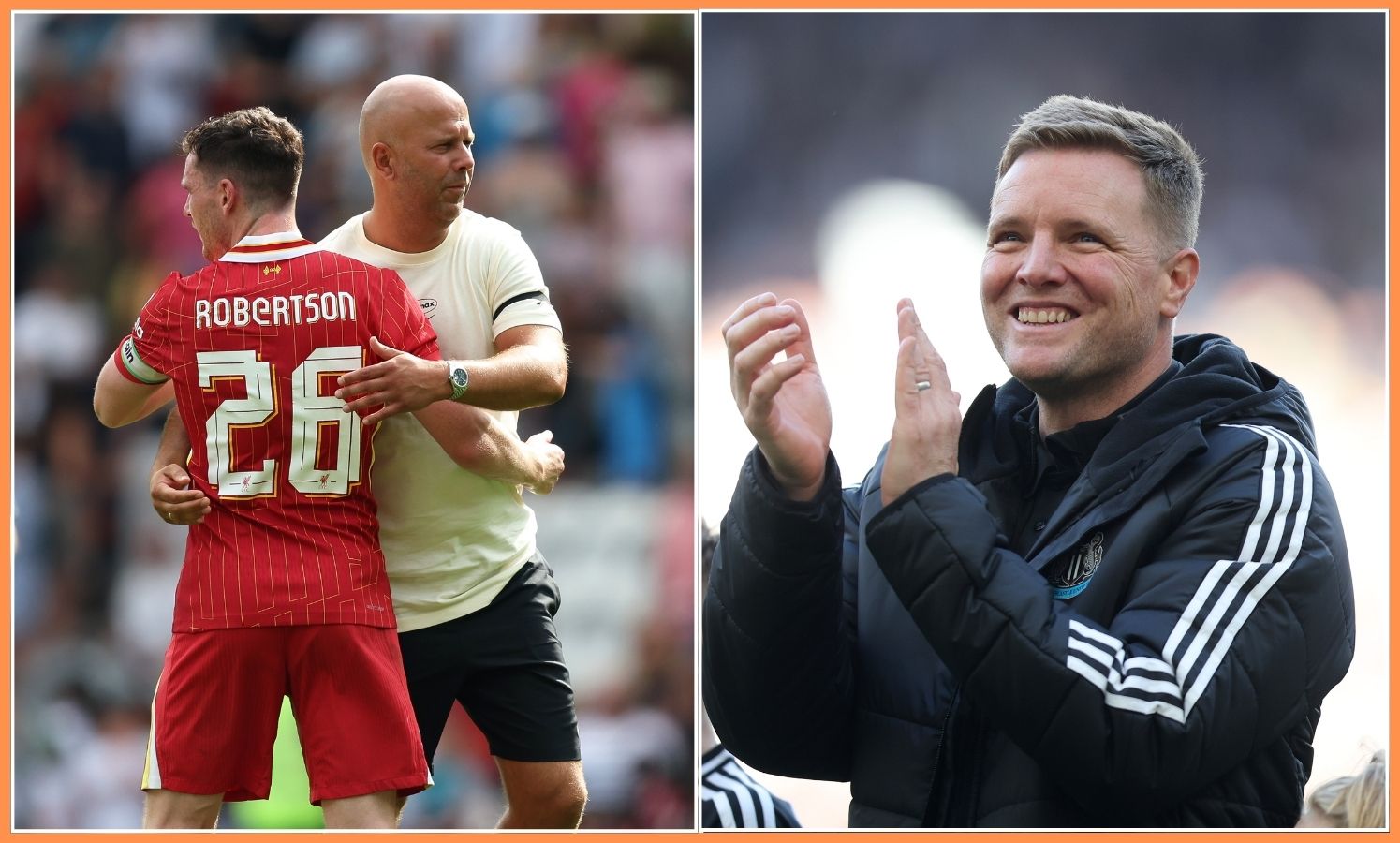 Arne Slot and Eddie Howe