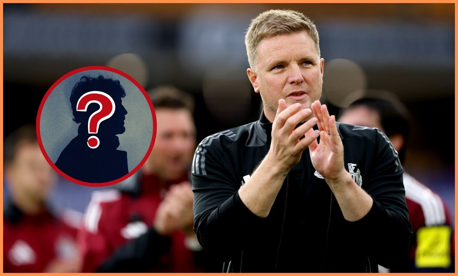 Eddie Howe applauds the Newcastle fans