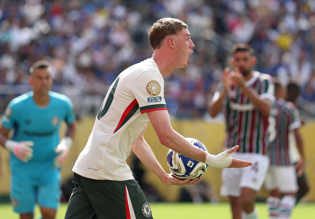 Cole Palmer reacts during Fluminense vs Chelsea