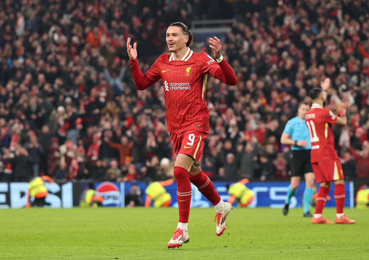 Darwin Nunez reacts during Liverpool vs Lille