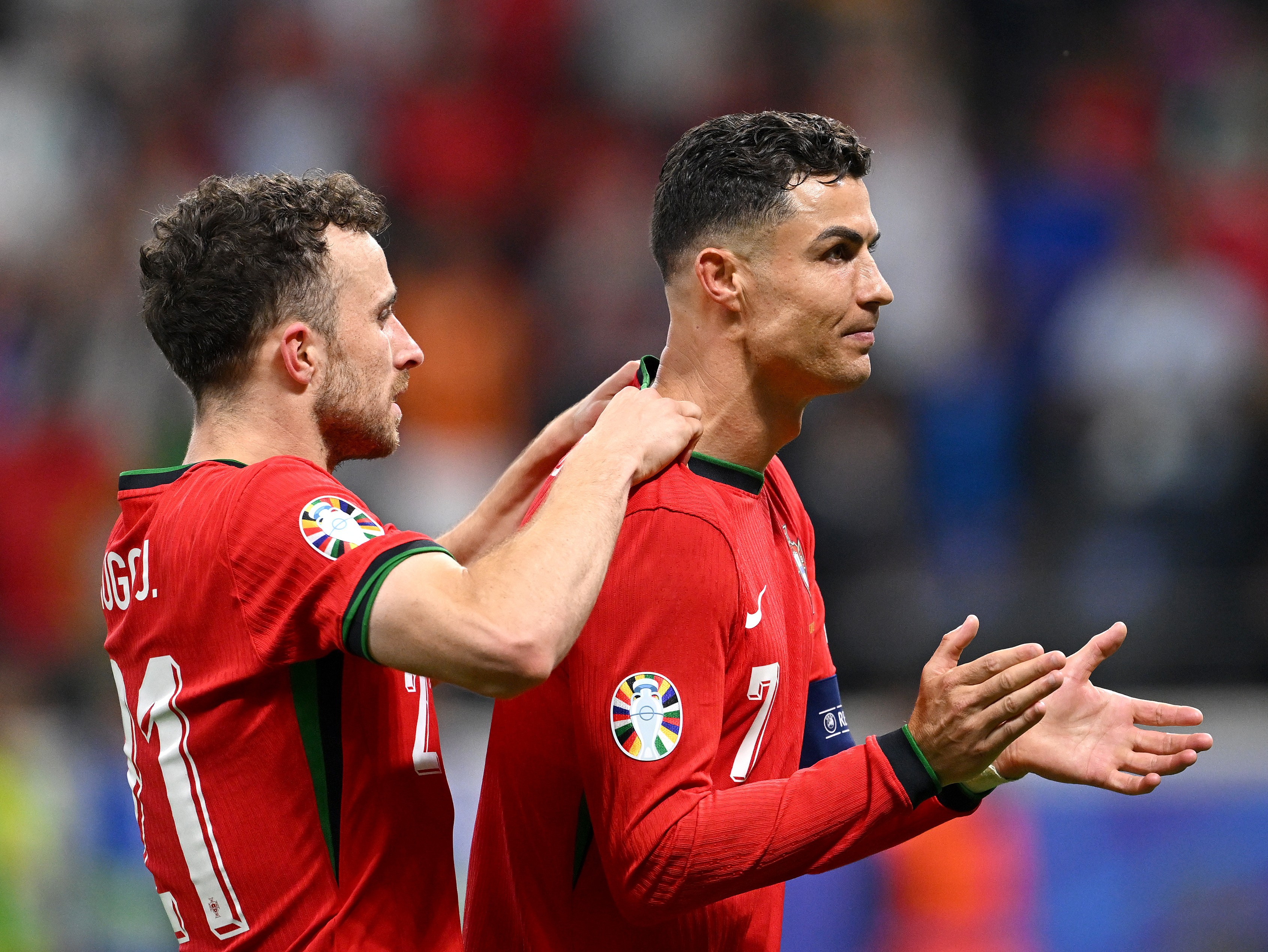 Diogo Jota and Cristiano Ronaldo