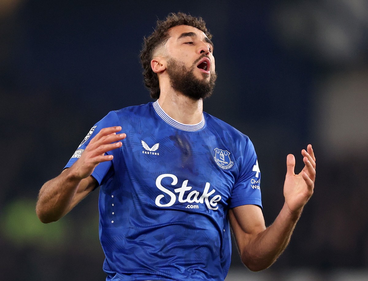 Dominic Calvert-Lewin reacts for Everton against Aston Villa
