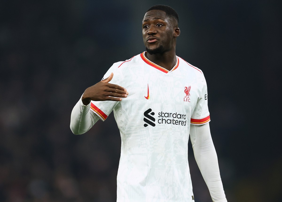 Liverpool centre-back Ibrahima Konate in action