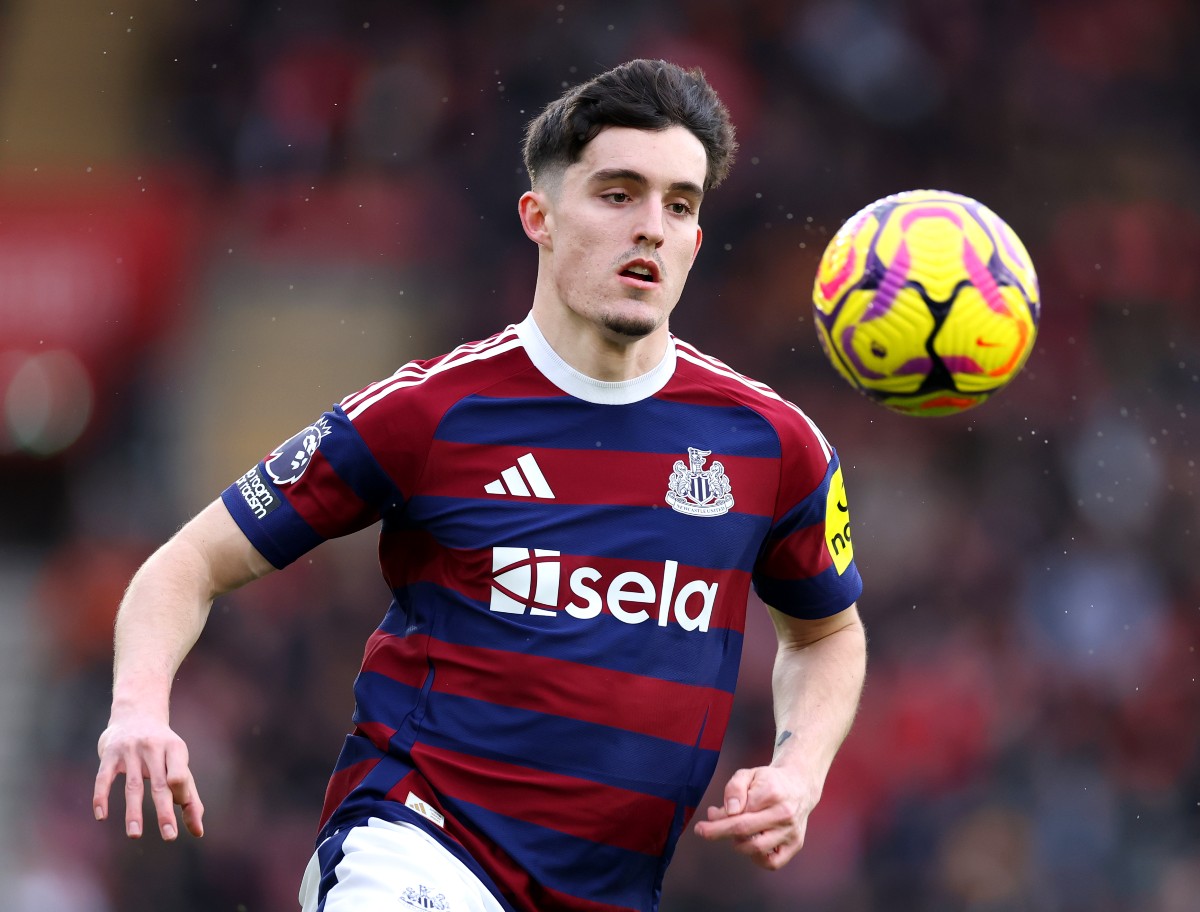 Tino Livramento in action for Newcastle