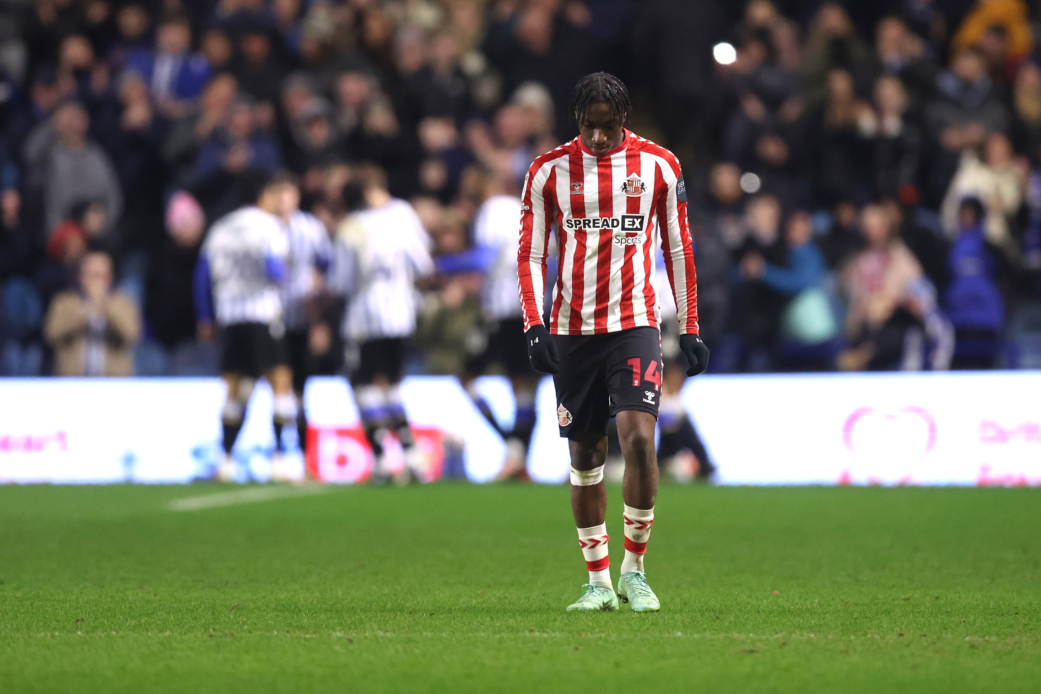 Sunderland's Romaine Mundle reacts after a goal