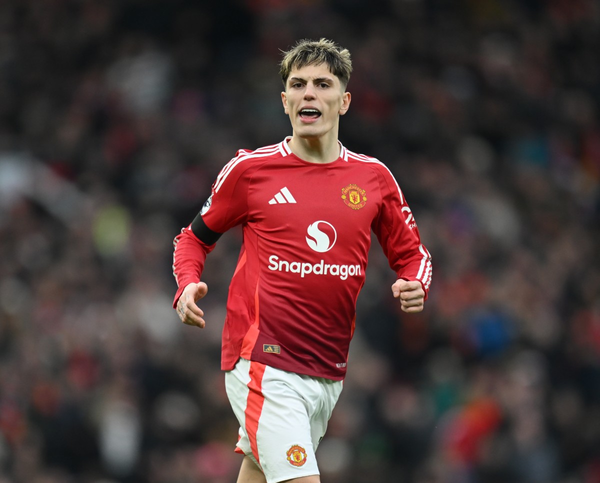 Alejandro Grancho at work for Man United against Crystal Palace last season