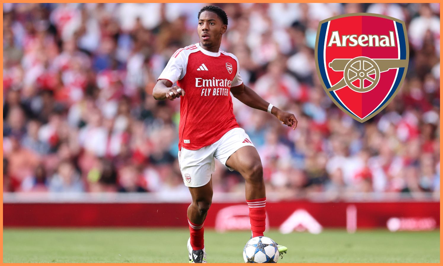 Myles Lewis-Skelly in action for Arsenal in pre-season