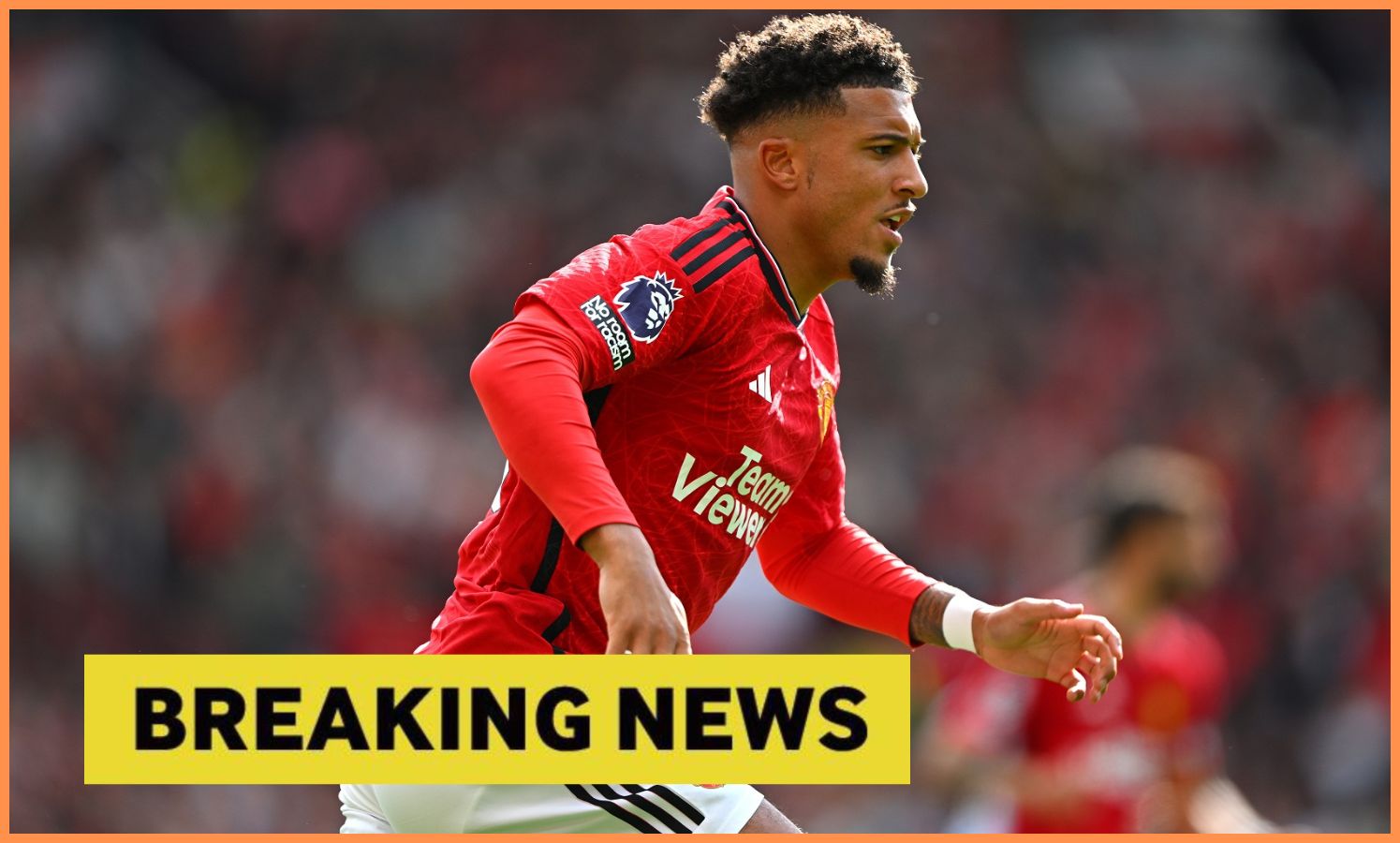 Jadon Sancho at work for Man United