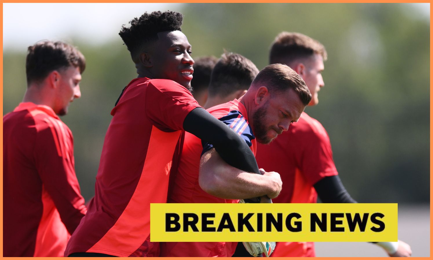 Andrei Onana in Manchester United training
