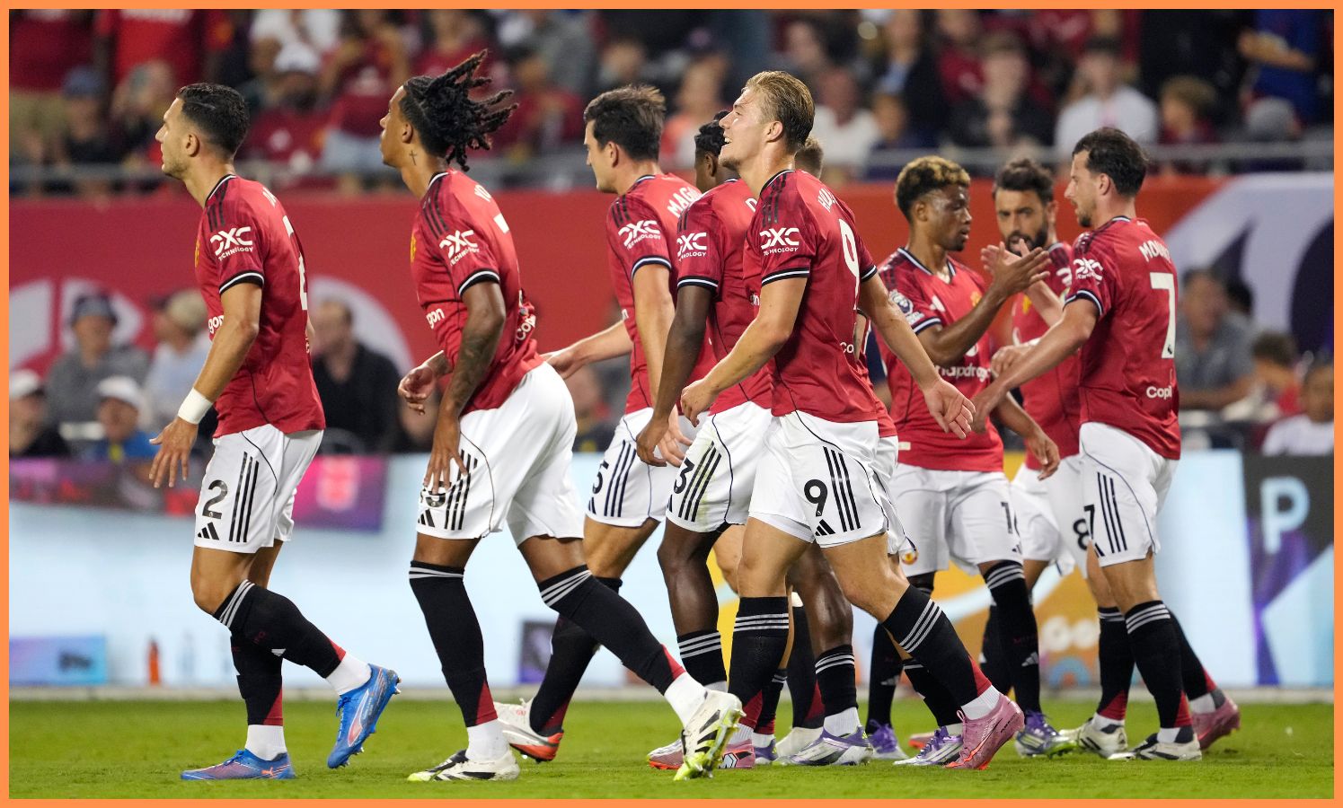 Manchester United players at some time before the season