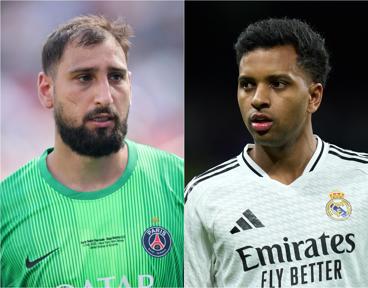 Gianluigi Donnarumma and Rodrygo Goes