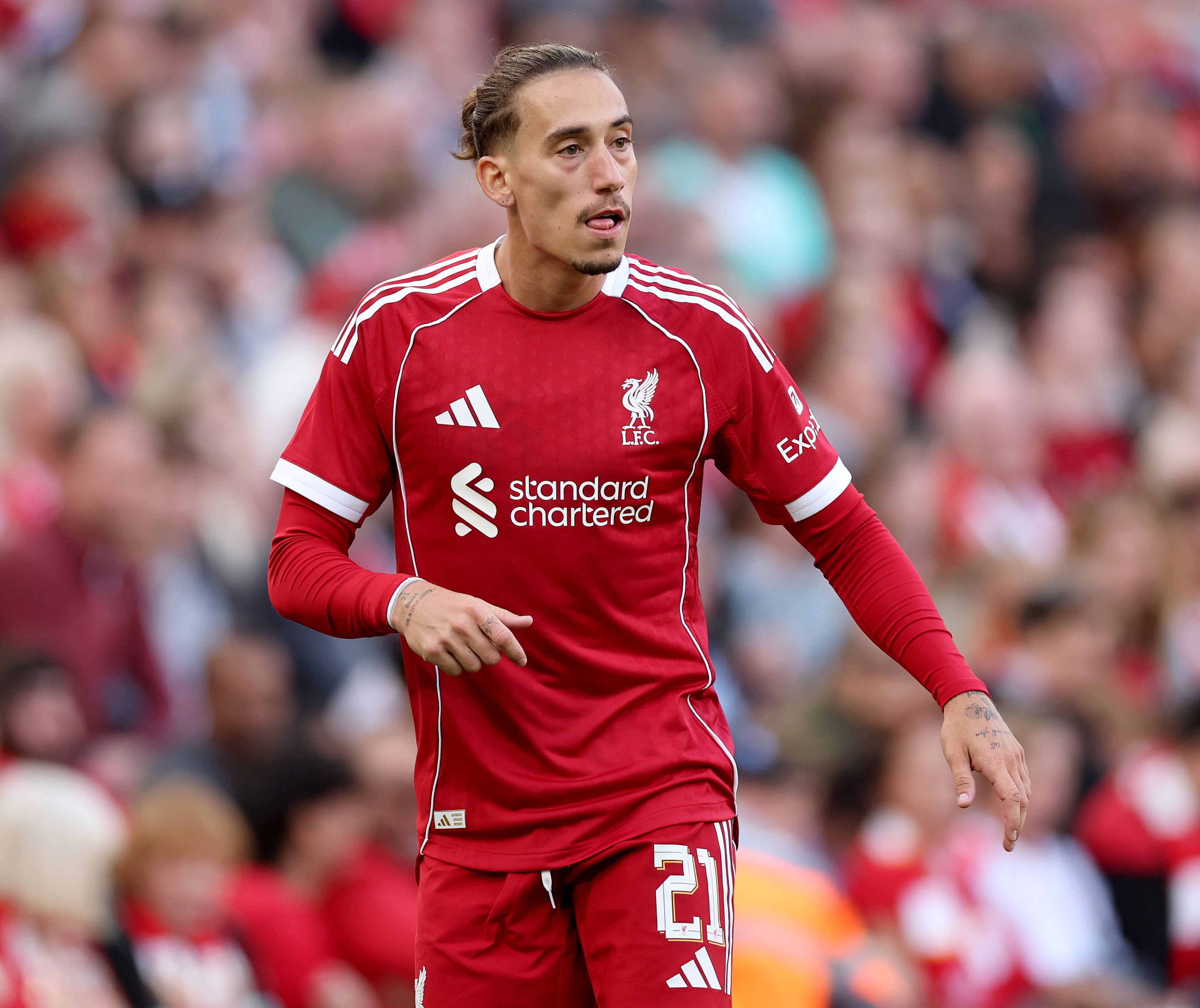Kostas Tsimikas in action for Liverpool
