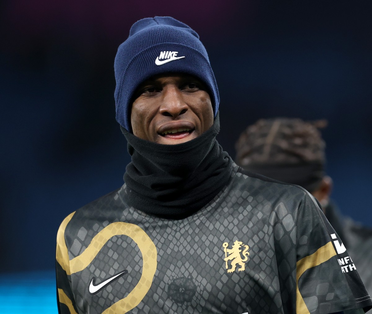 Nicolas Jackson sa zahrieva pre Chelsea