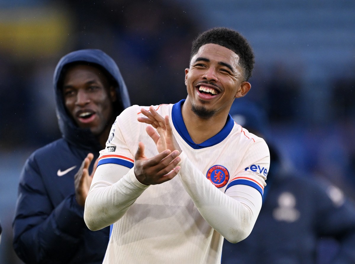 Wesley Fofana celebrates a Chelsea win last season