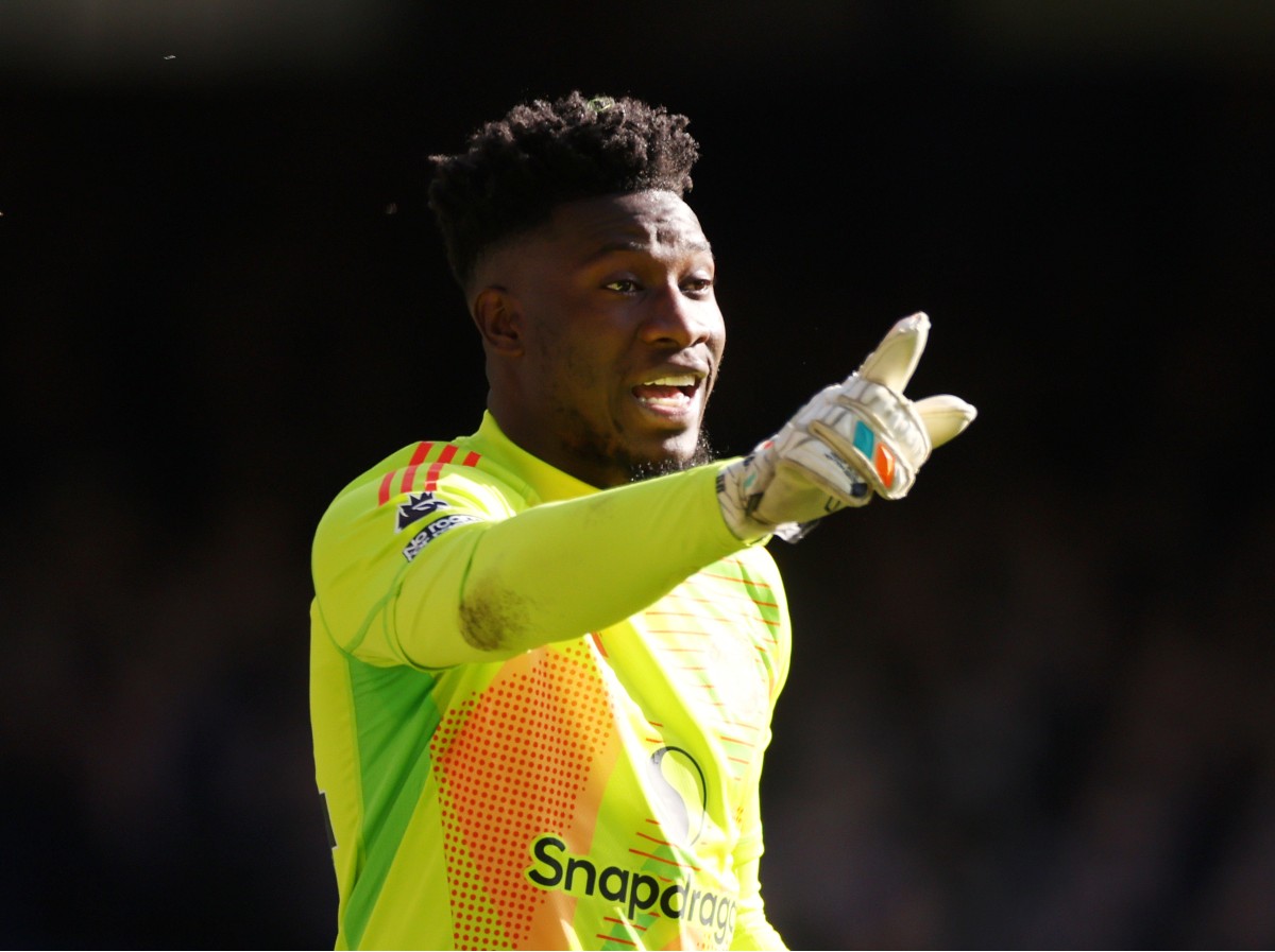 Andre Onana v akcii pre Manchester United proti Evertonu minulú sezónu