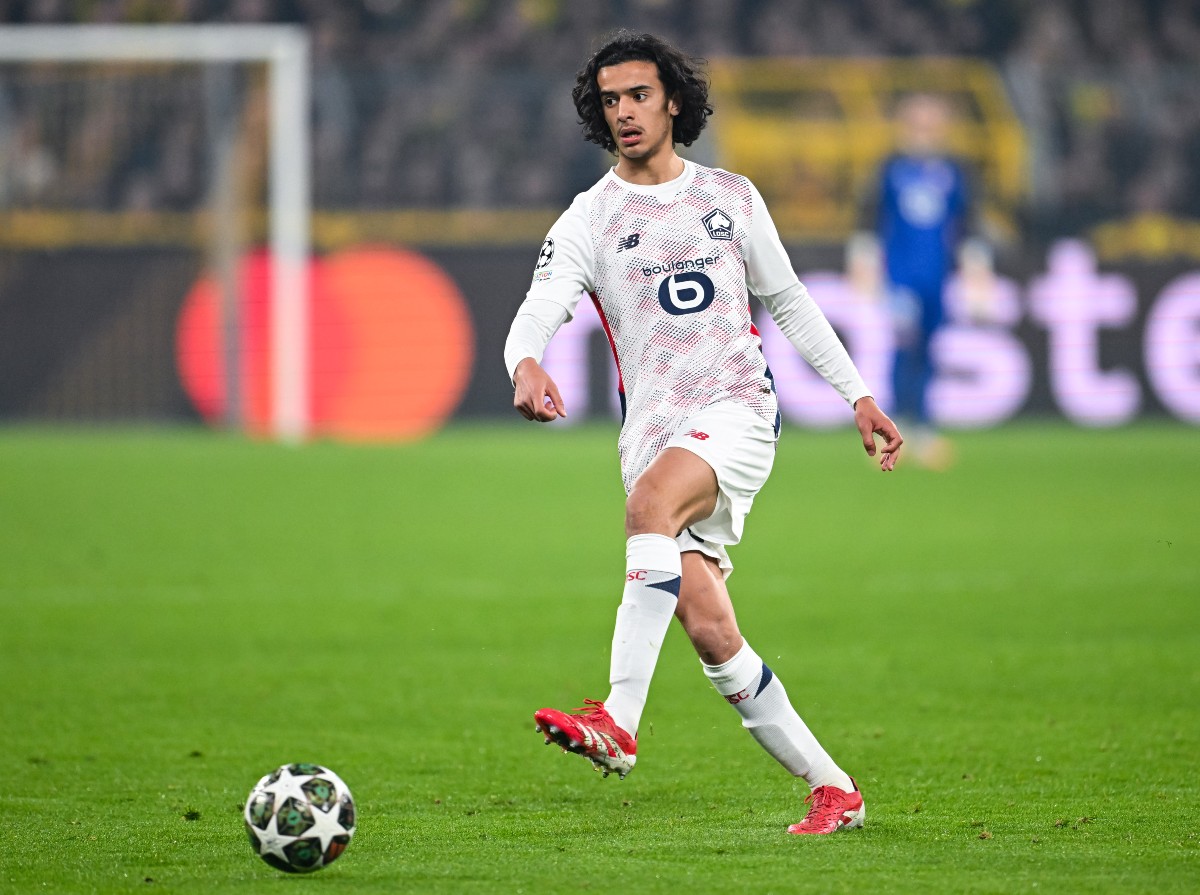 Ayyoub Bouaddi in action for Lille