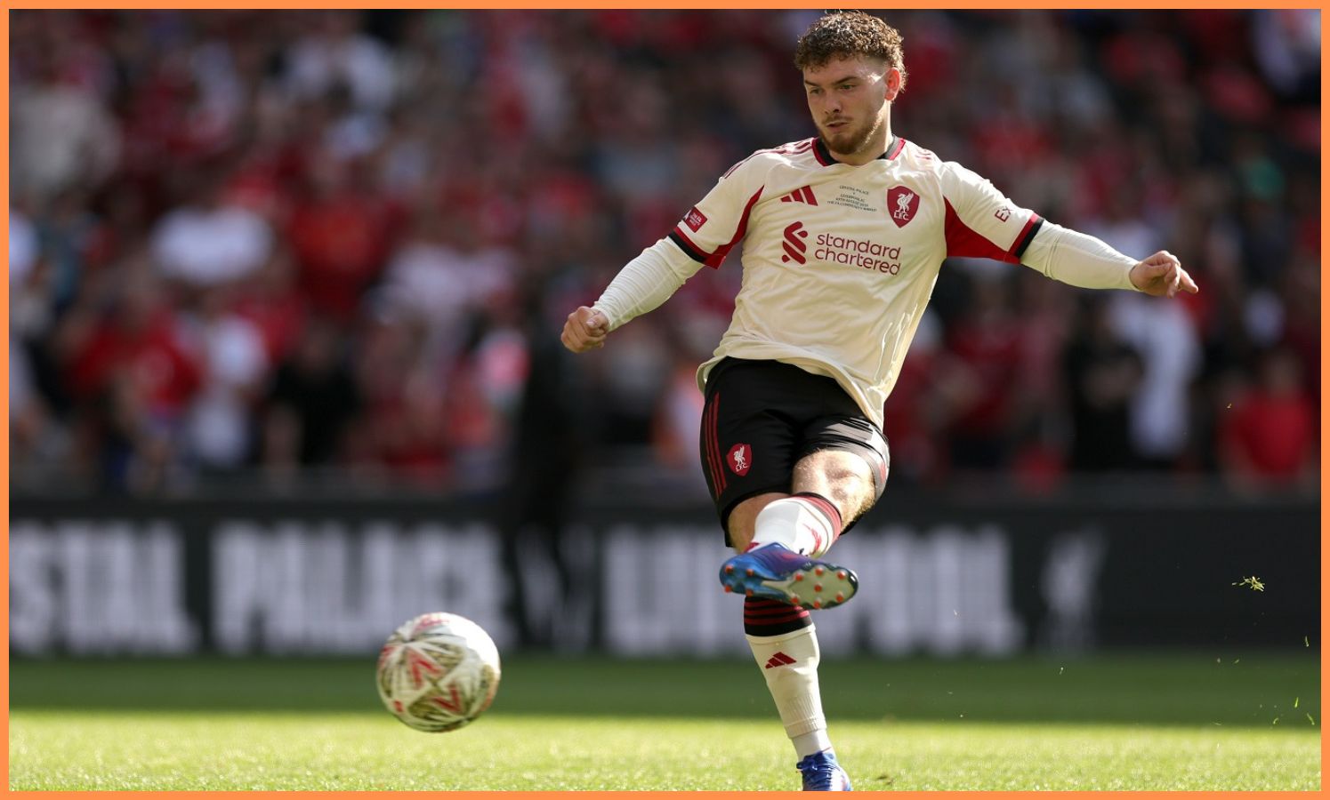 Harvey Elliott in action for Liverpool