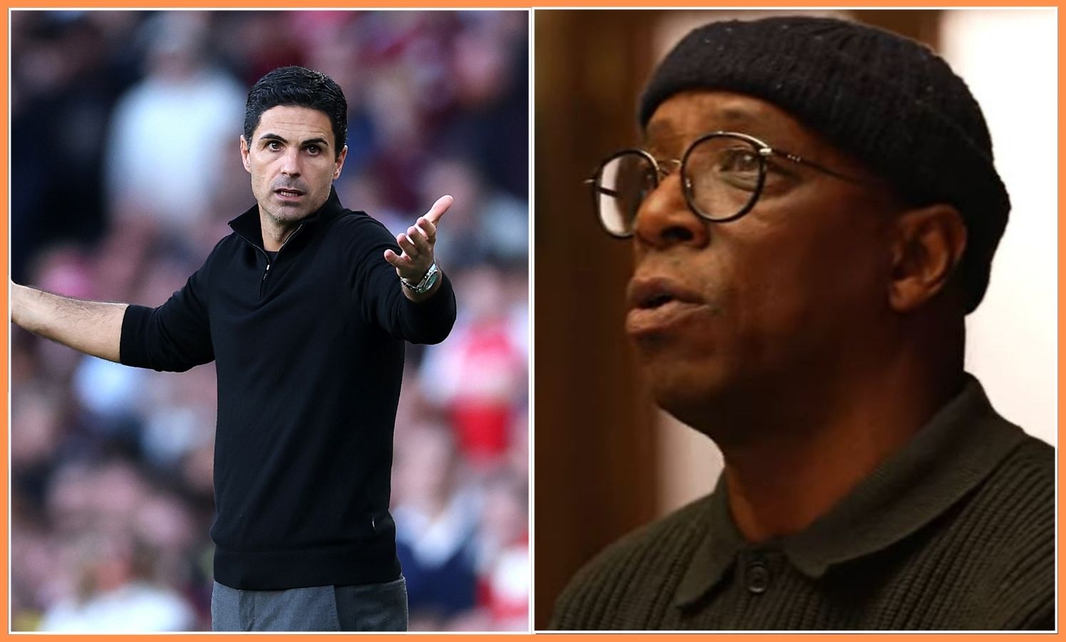 Arsenal manager Michel Arteta and former player Ian Wright