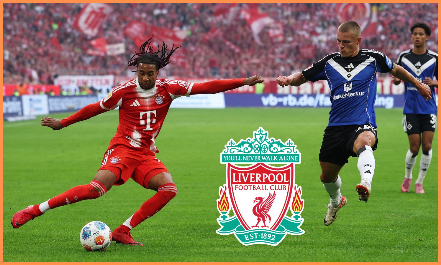 Michael Olise in action for Bayern Munich against Hamburg