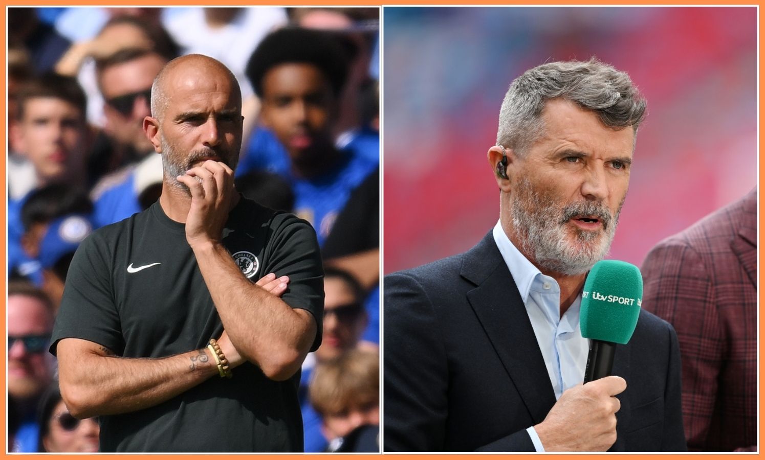 Enzo Maresca and Roy Keane