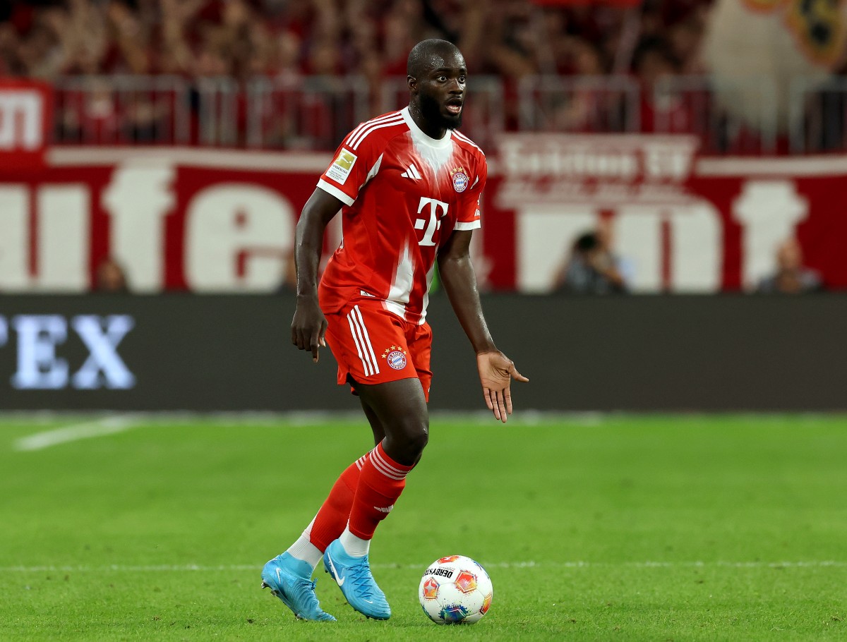 Dayot Upamecano in action for Bayern Munich