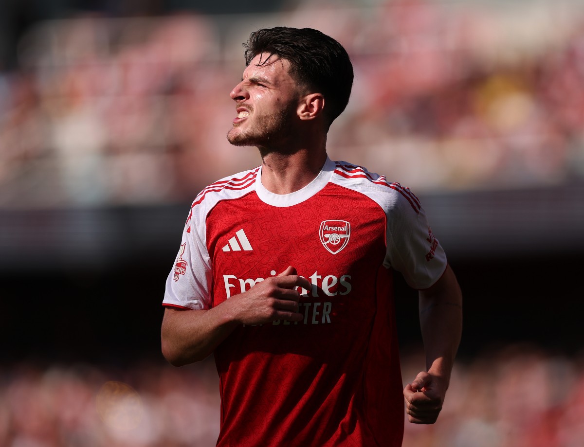 Declan Rice of Arsenal in action in pre-season