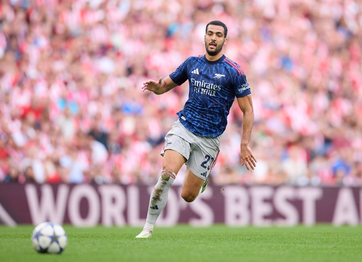 Mikel Merino in action for Arsenal