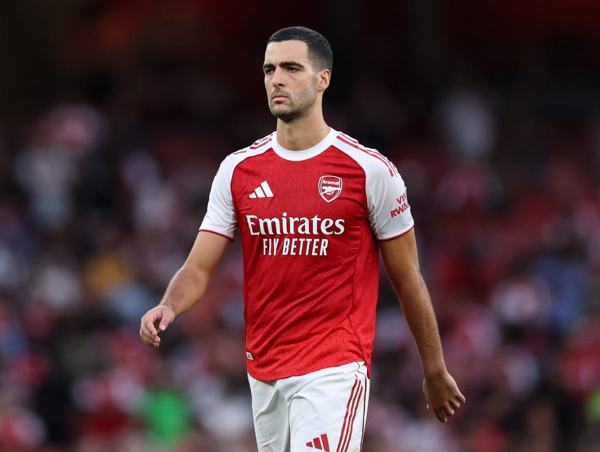 Mikel Merino in action for Arsenal