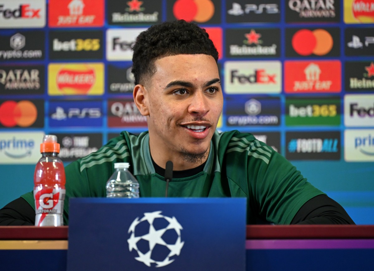 Morgan Rogers during an Aston Villa press conference