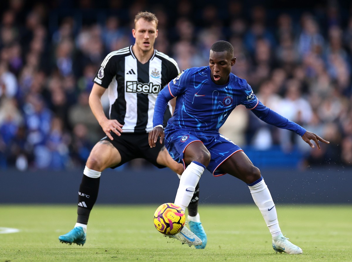 Nicolas Jackson in action for Chelsea against Newcastle United last season
