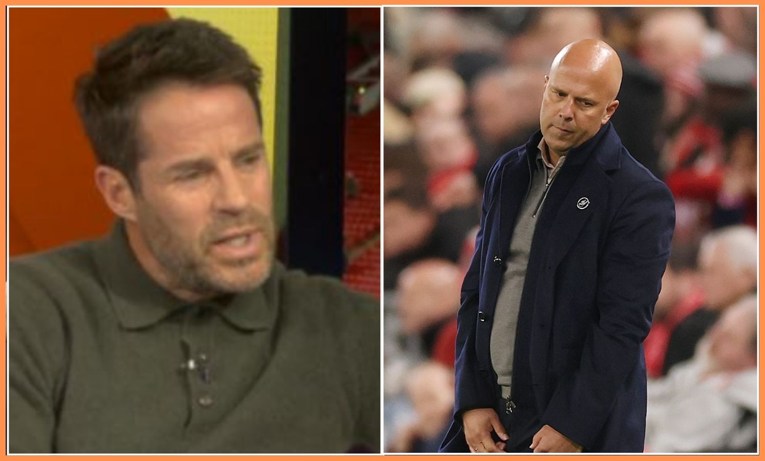Jamie Redknapp and Arne Slot