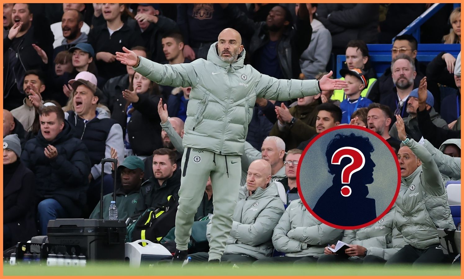 Chelsea coach Enzo Maresca during the Liverpool match