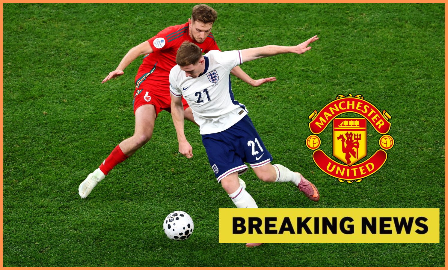 Elliot Anderson in the England vs Wales match