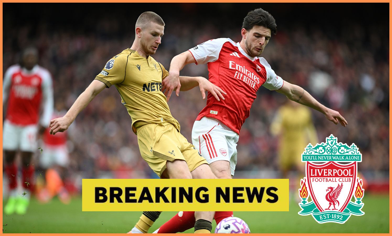 Adam Wharton in action for Crystal Palace against Arsenal