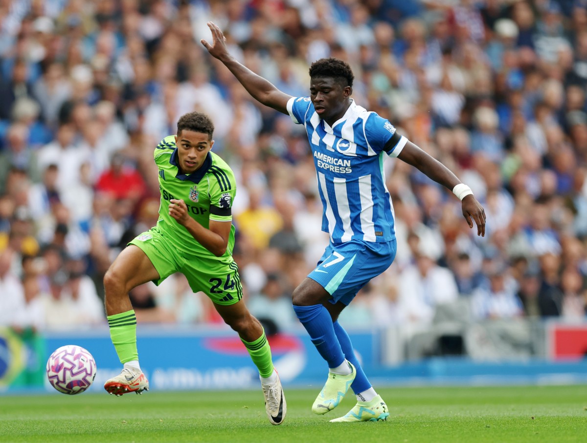 Carlos Palipa in Brighton's match against Fulham