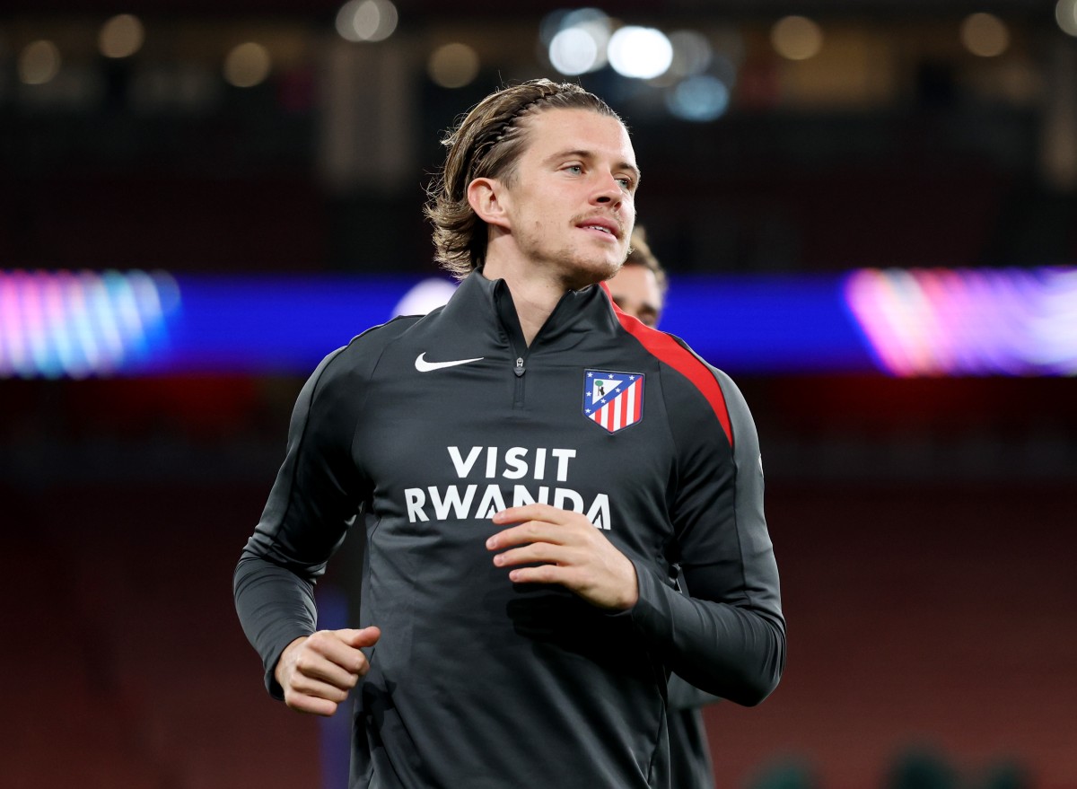 Conor Gallagher en el entrenamiento del Atlético de Madrid