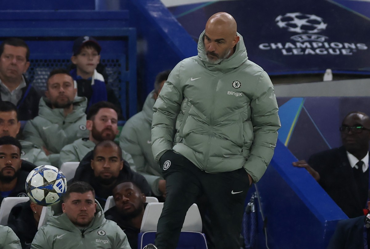 Enzo Maresca during the Chelsea vs Ajax game