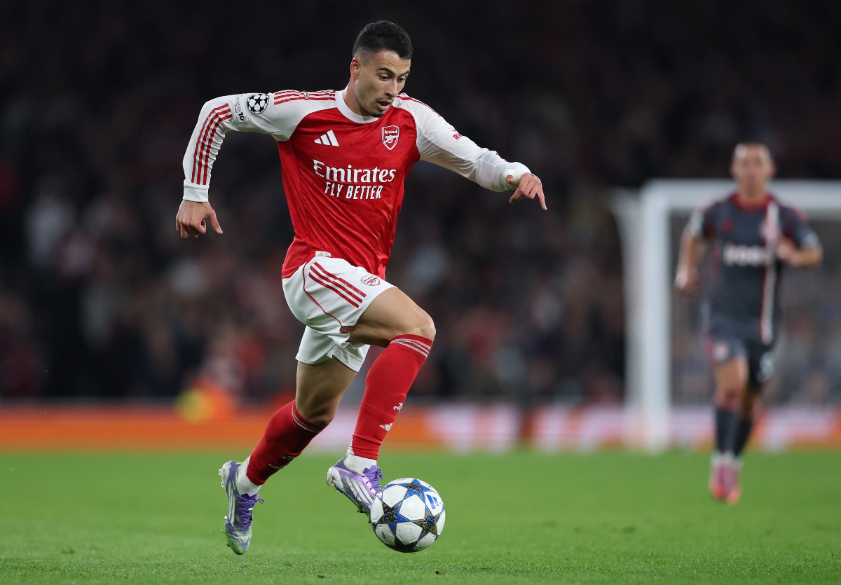 Gabriel Martinelli at Larsenal action against Olympiacos