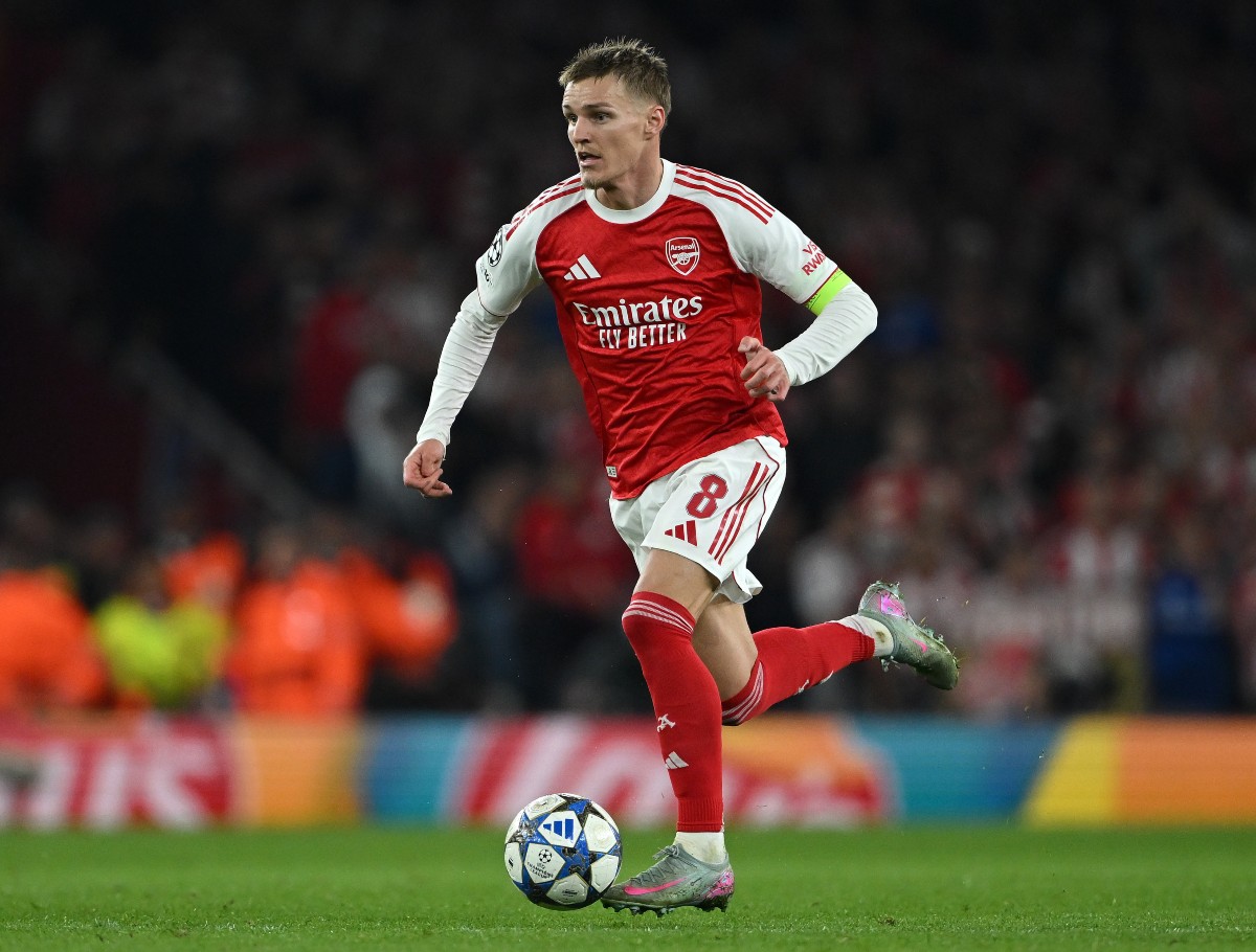 Martin Udijar in Arsenal's match against Olympiacos