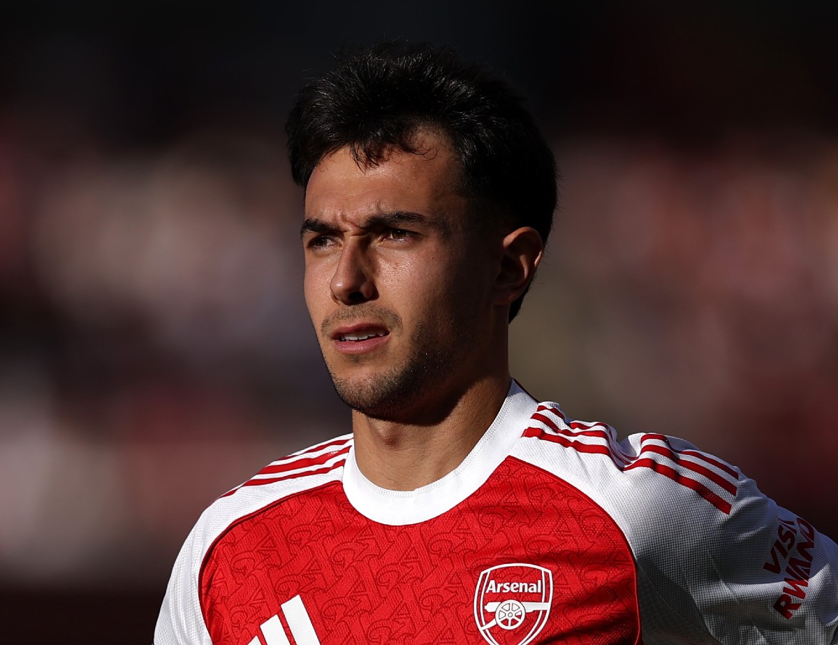 Martín Zubimendi en acción para Arsenal vs Man City