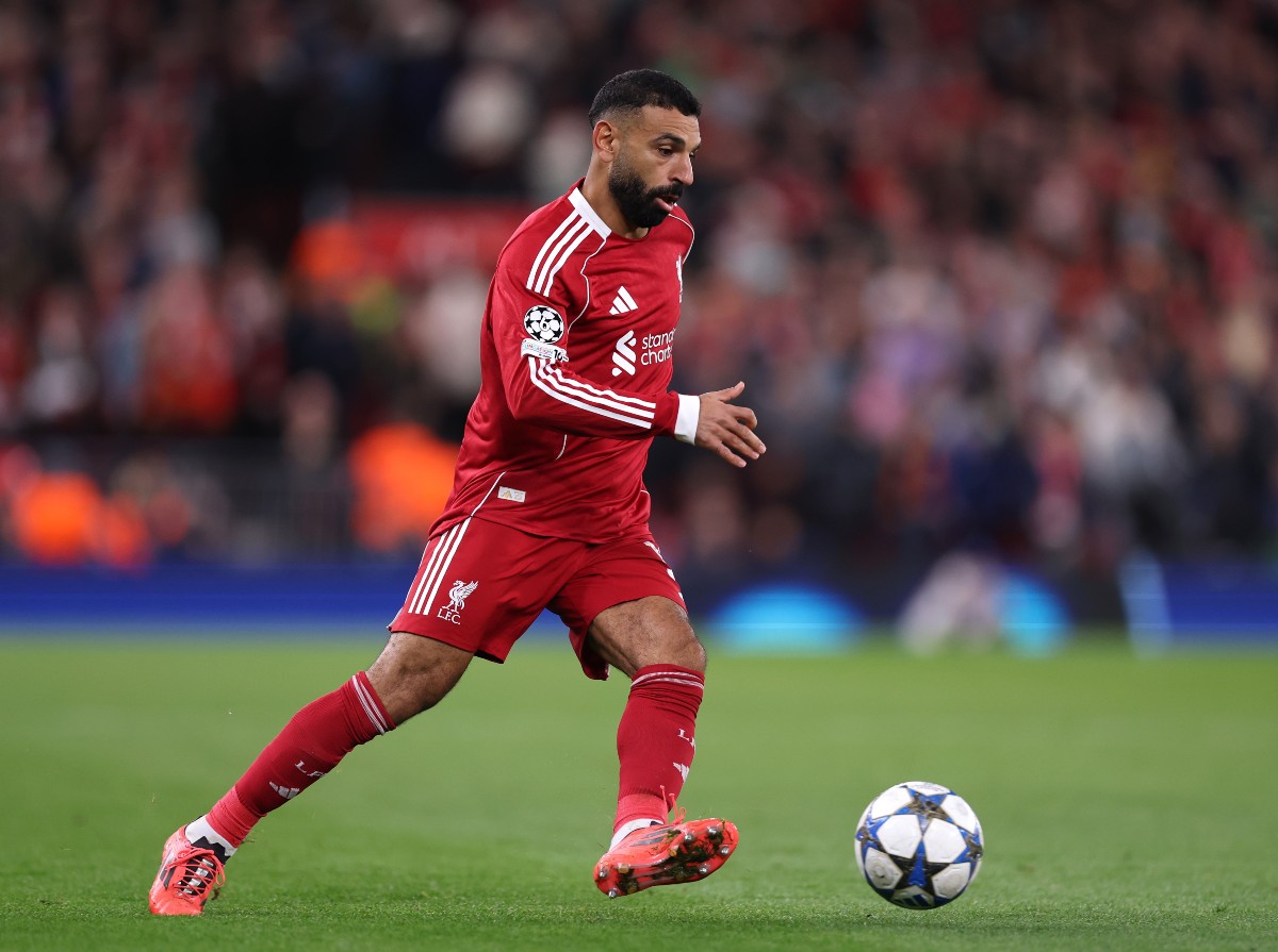 Mohamed Salah in action for Liverpool in the Champions League