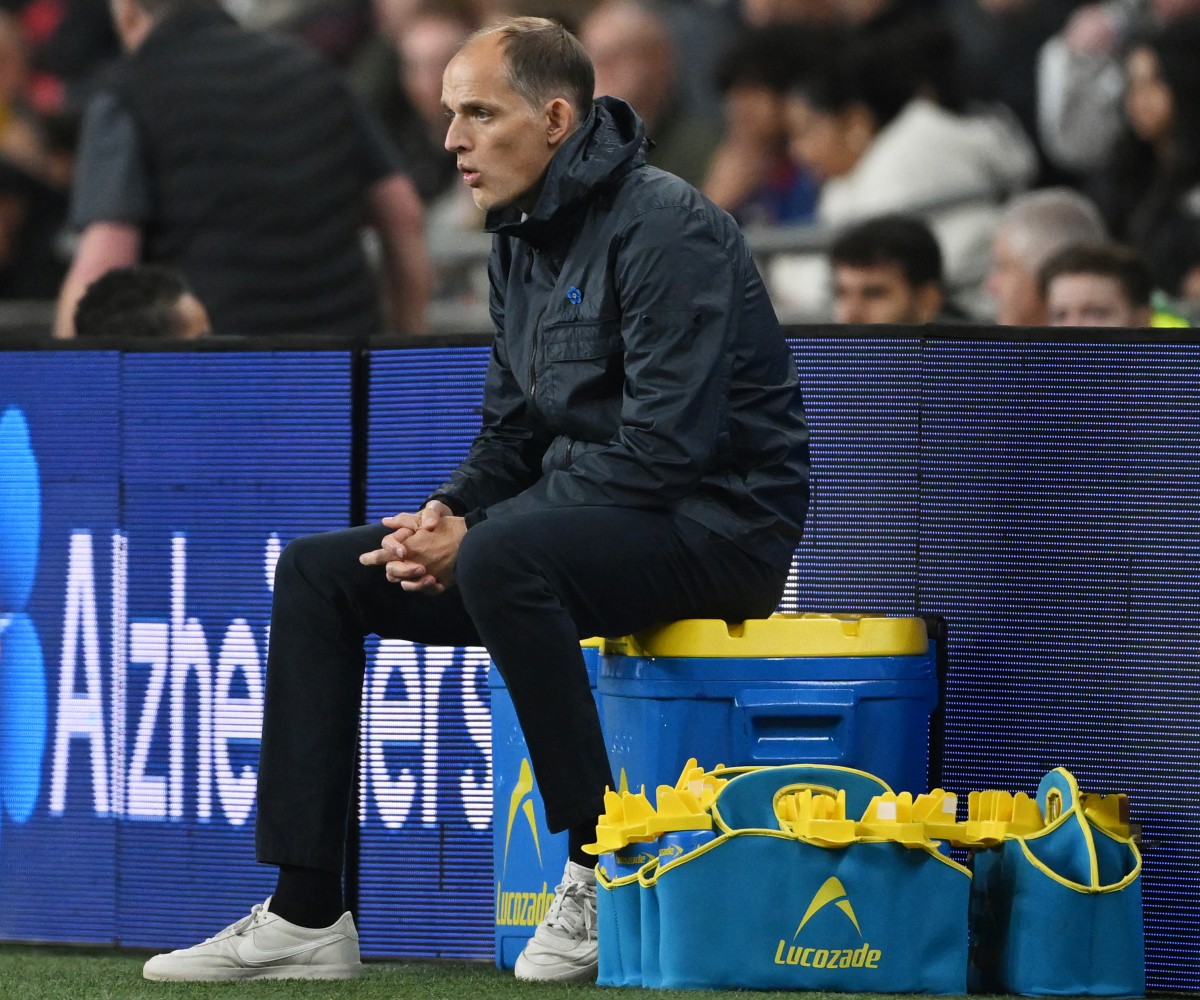 Thomas Tuchel looks on during England's win over Wales