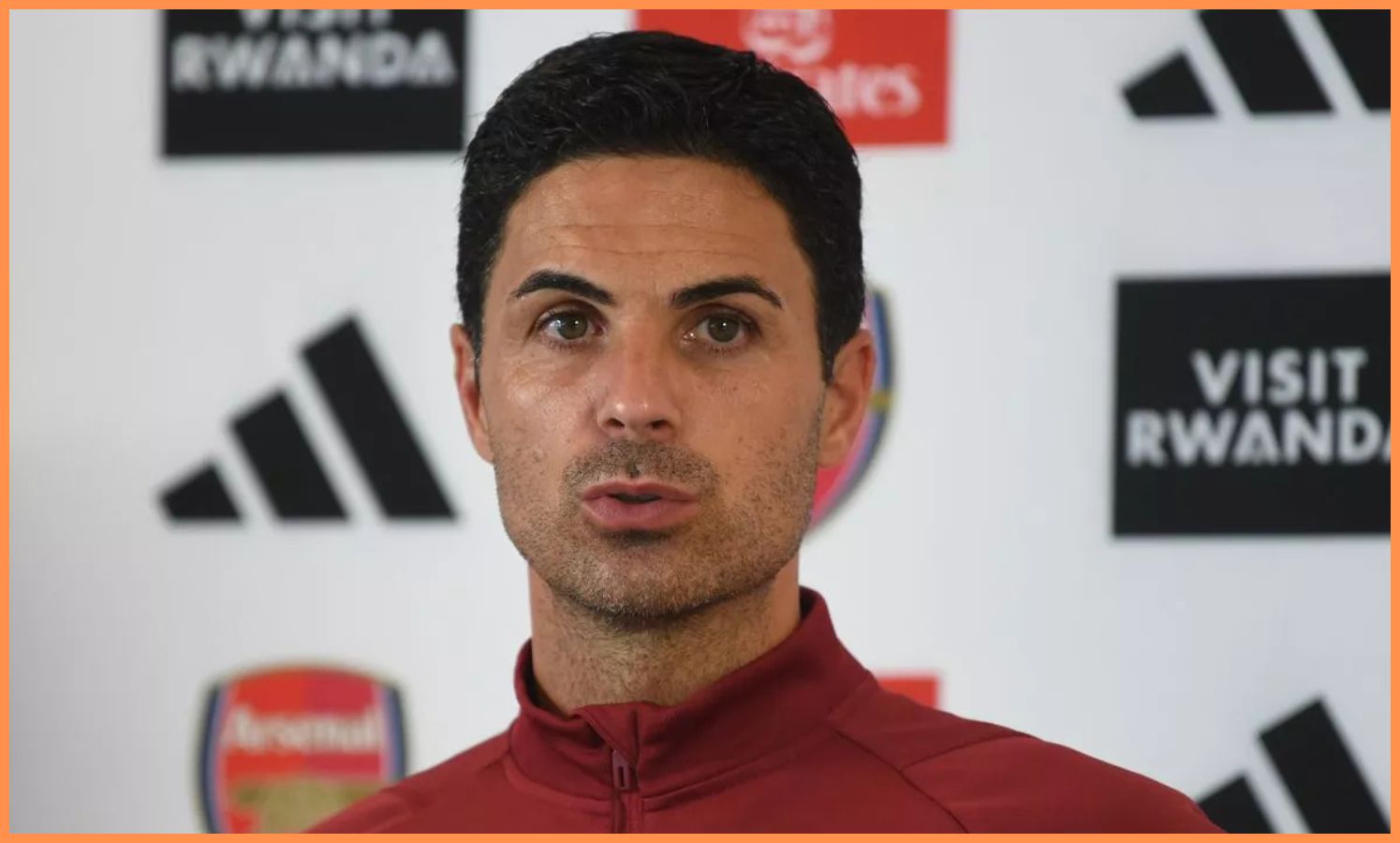 Arsenal manager Mikel Arteta at a press conference