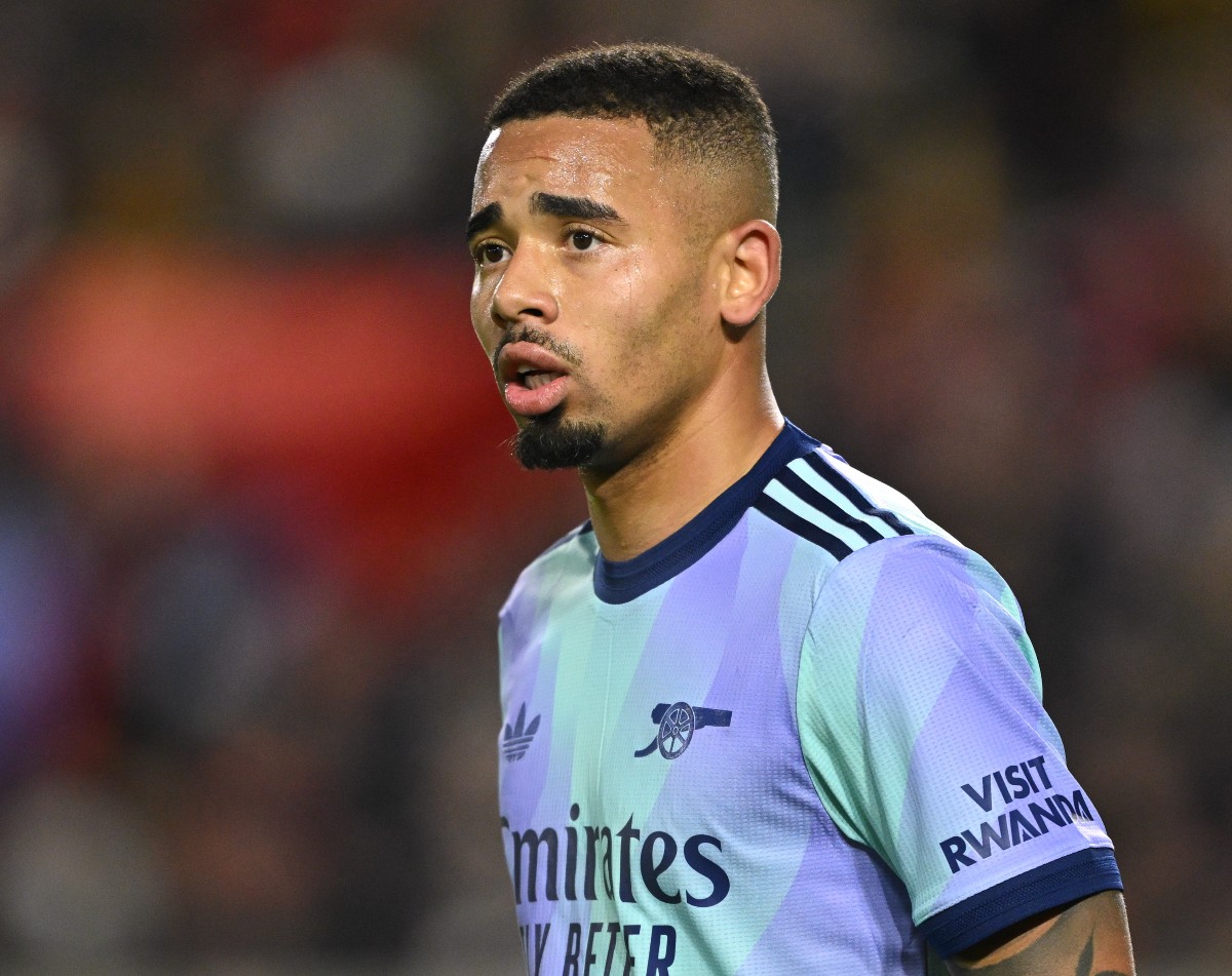 Gabriel Jesus in action for Arsenal last season