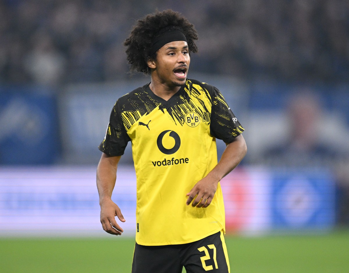 Karim Adeyemi in action for Borussia Dortmund