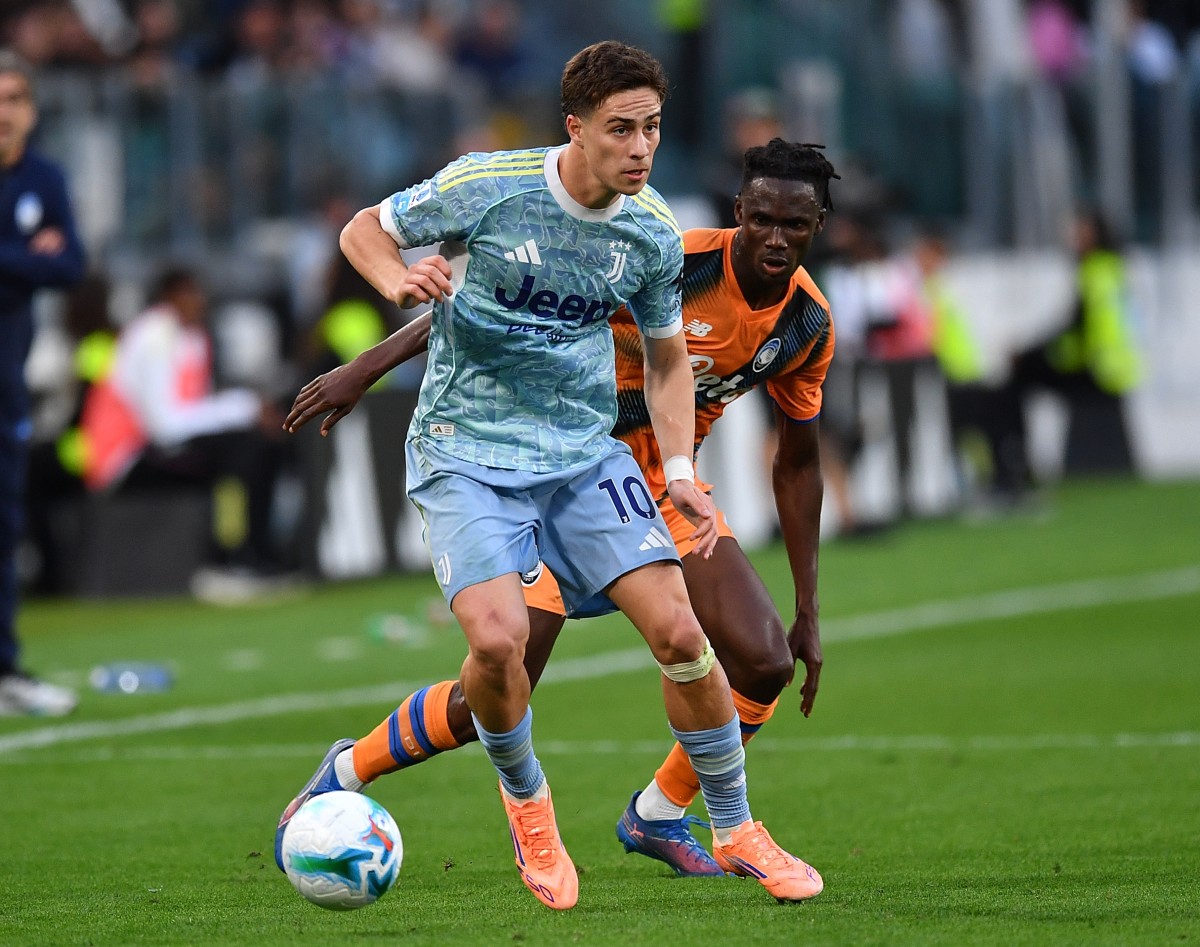 Kenan Yildiz in action for Juventus